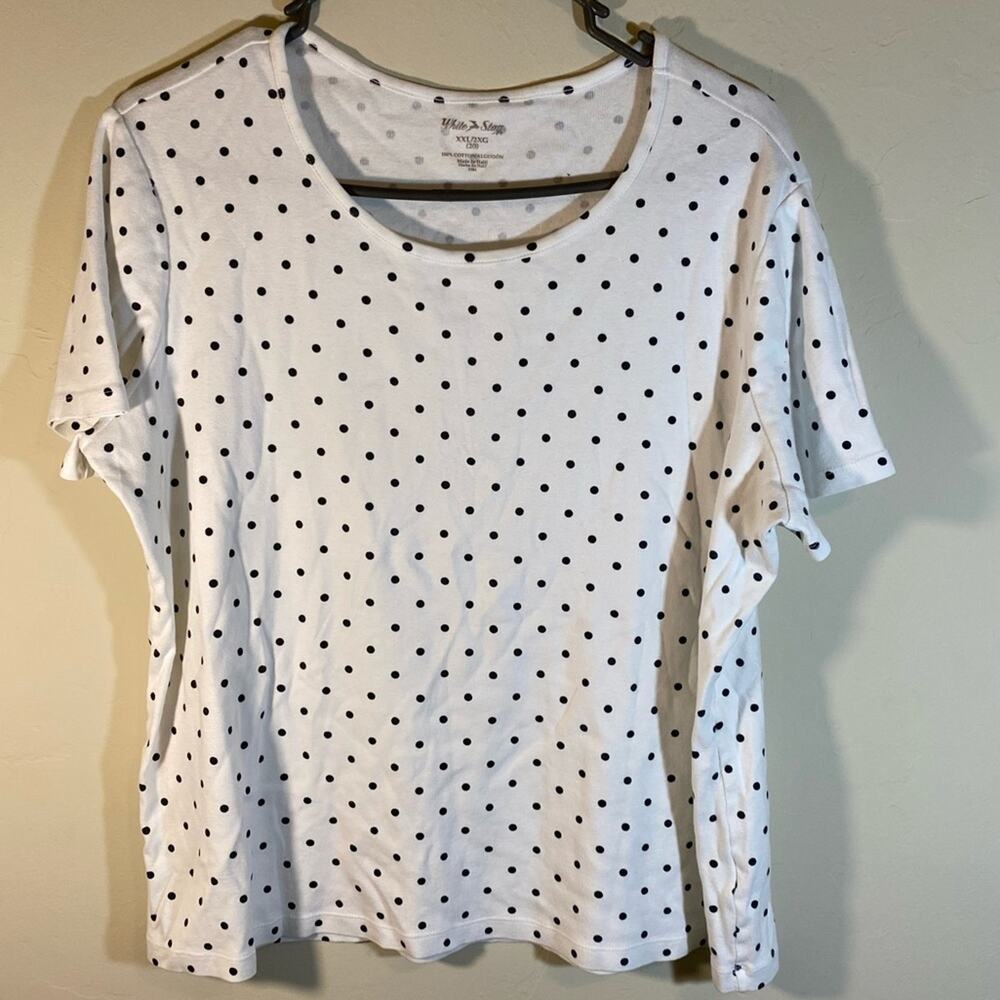 White Stag White Black poke Dot Shirt Size XXL